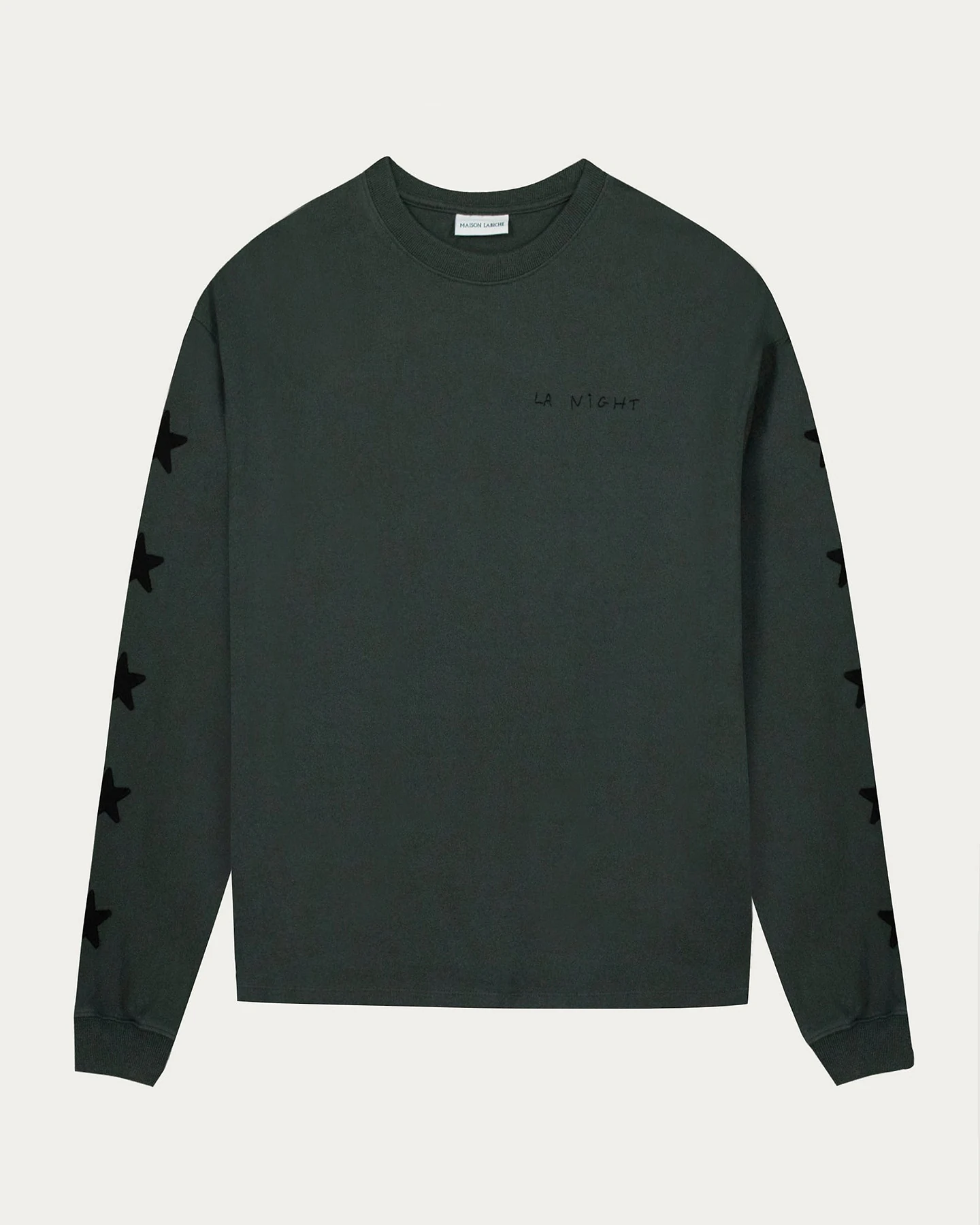 Sweatshirt Manhes "At The End Of The Night" — Army Green