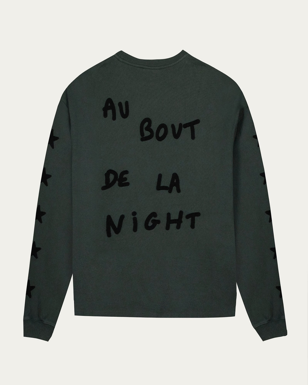 Sweatshirt Manhes "At The End Of The Night" — Army Green
