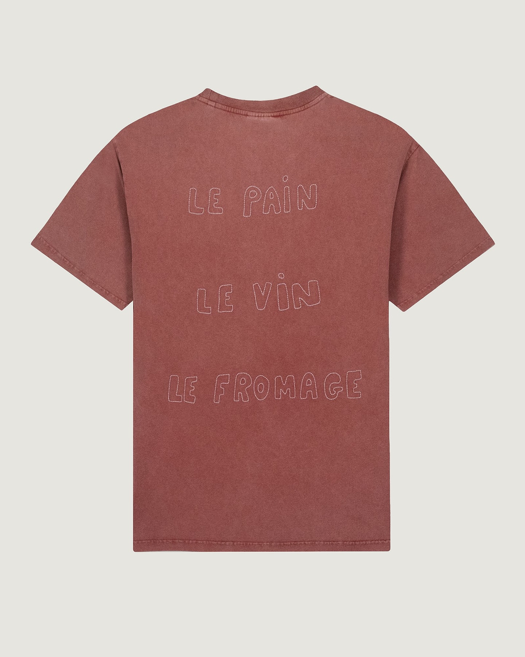 T-shirt Patureau "Pain Vin Fromage" — Acajou Washed
