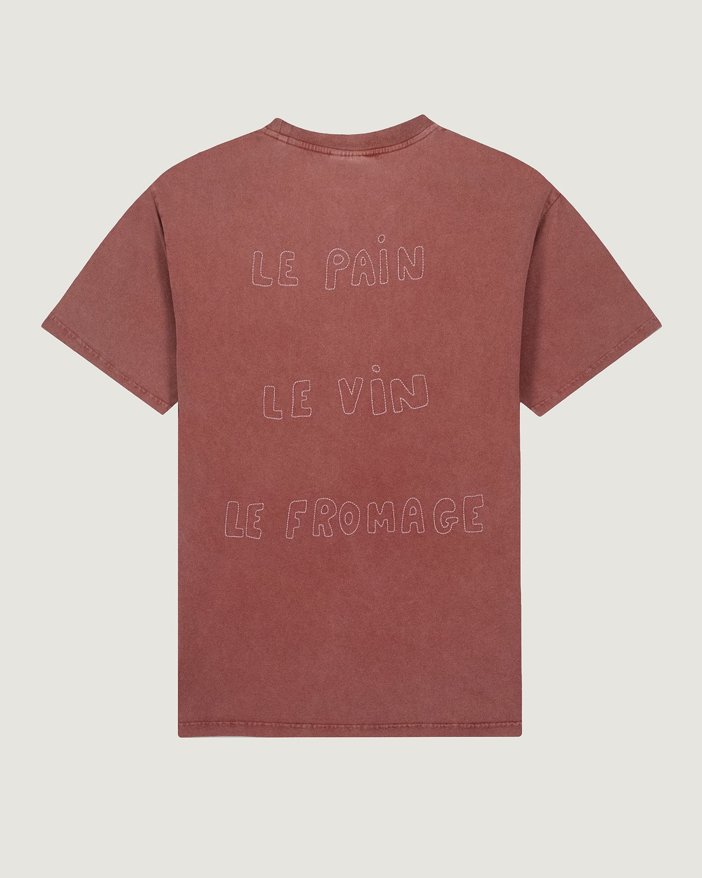 T-shirt Patureau "Pain Vin Fromage" — Acajou Washed
