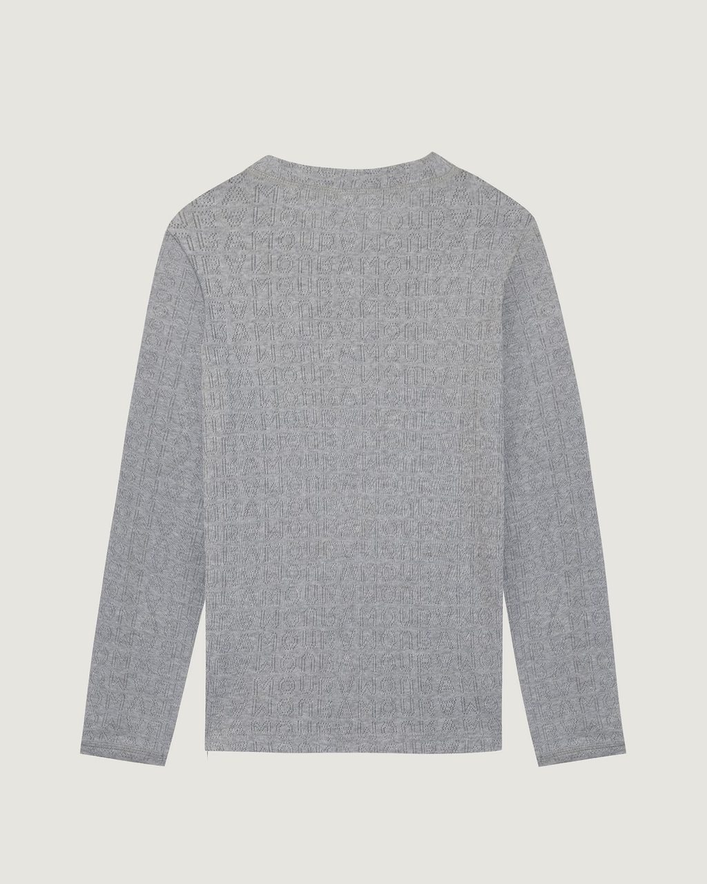 T-shirt Folies Pointelle "Patch Cœur" — Light Heather Grey