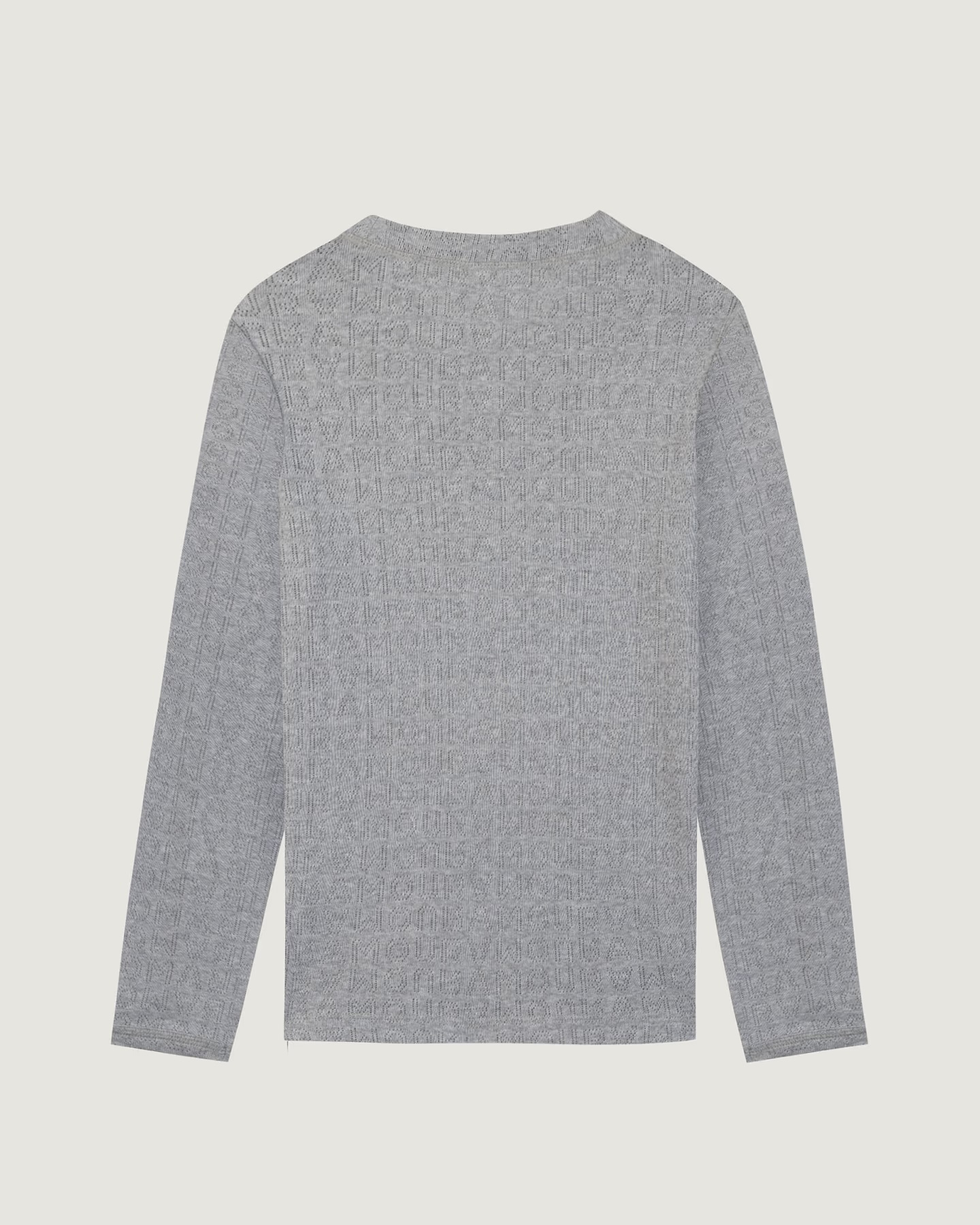 T-shirt Folies Pointelle "Patch Cœur" — Light Heather Grey