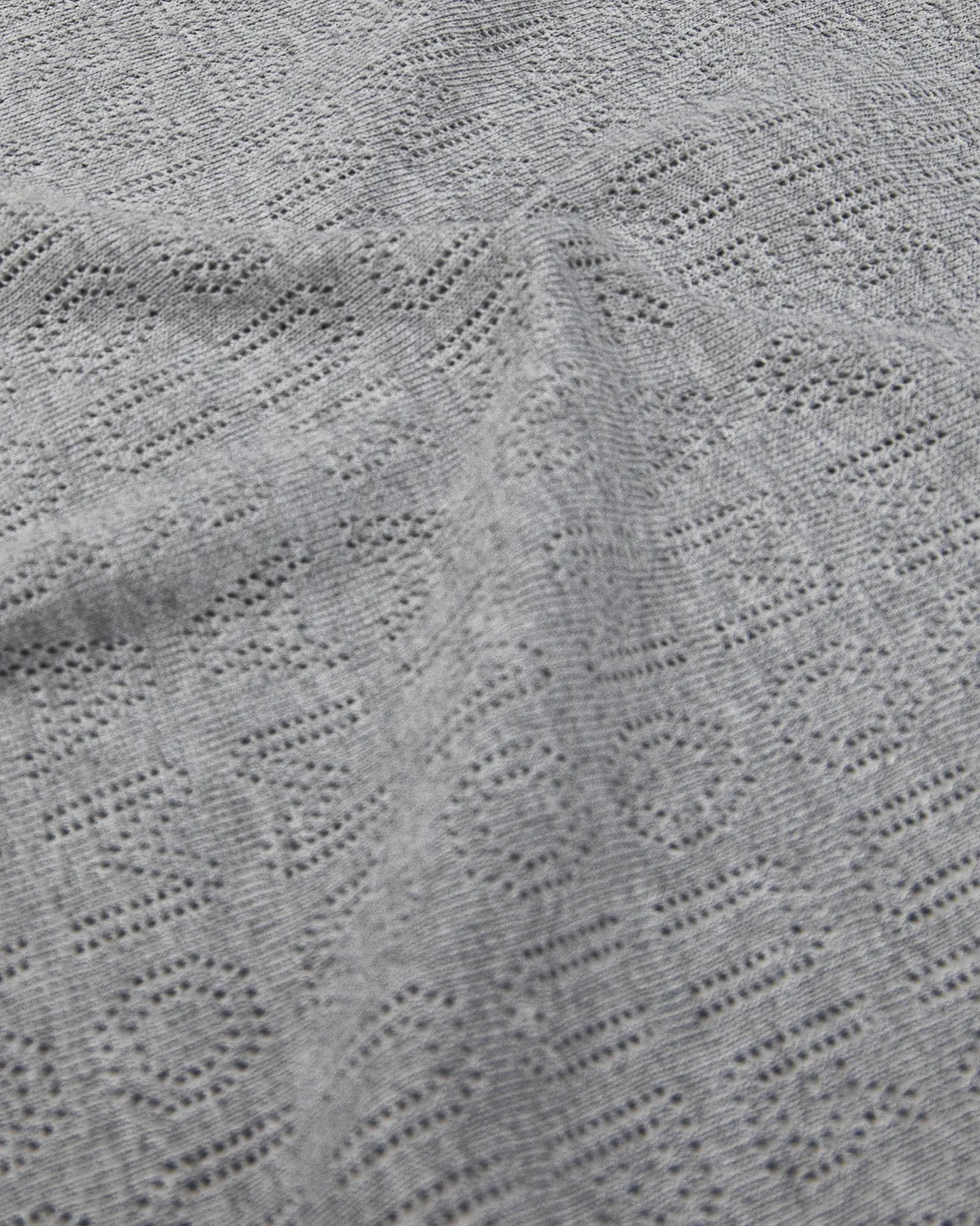 T-shirt Folies Pointelle "Patch Cœur" — Light Heather Grey