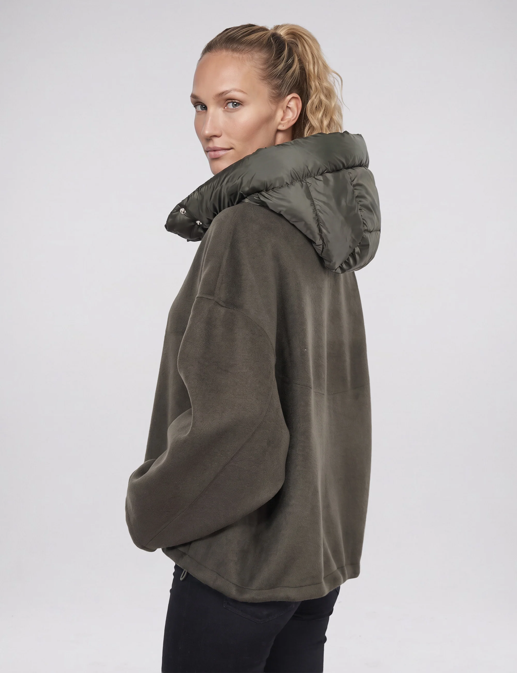 Veste Jerry — Olive - laine mélangée