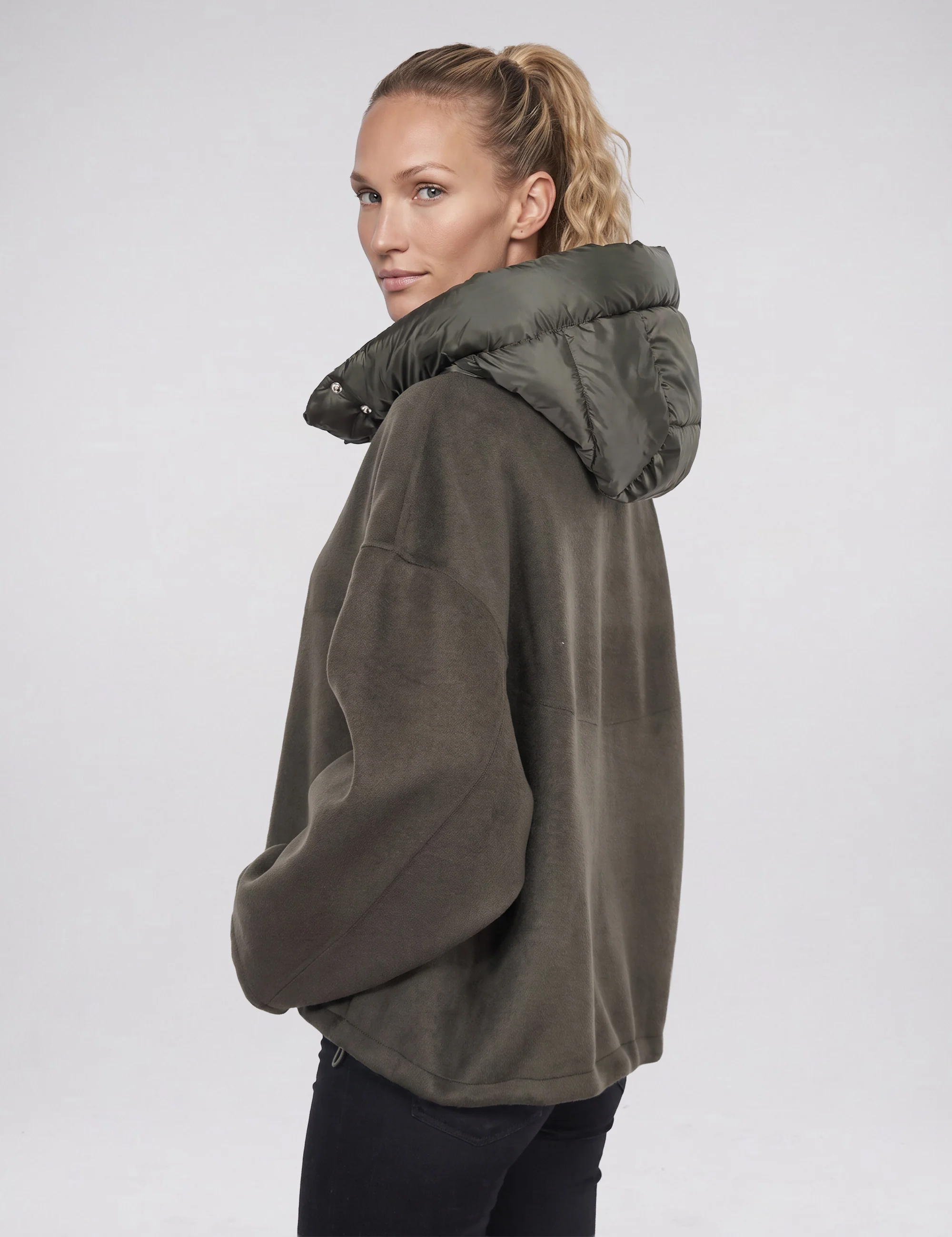 Veste Jerry — Olive - laine mélangée