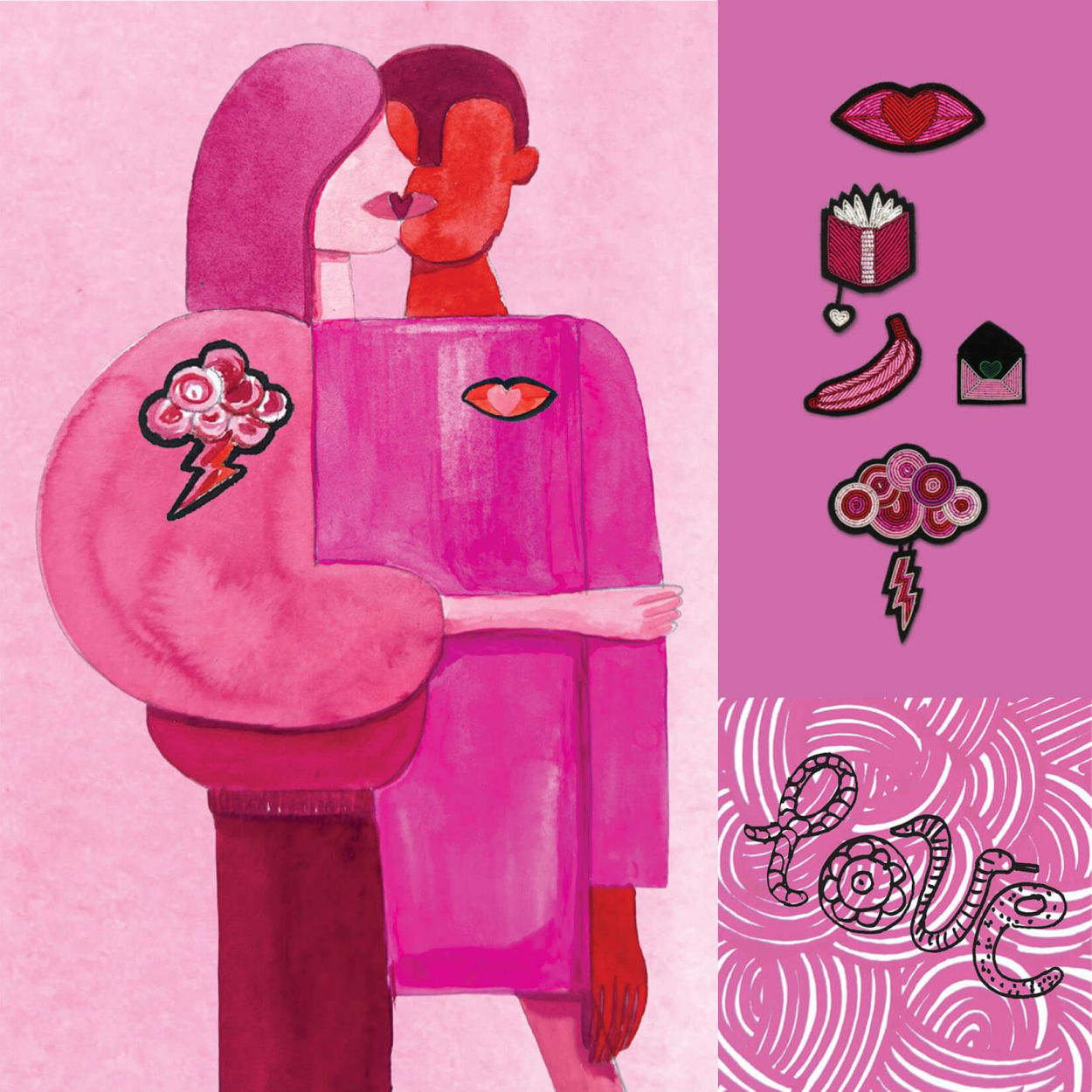 BROCHE LIVRE ROSE