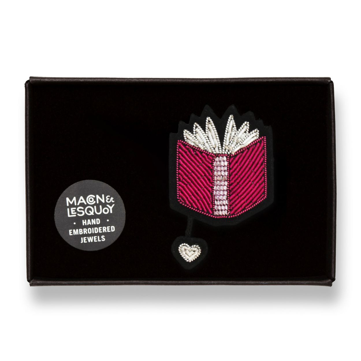 BROCHE LIVRE ROSE