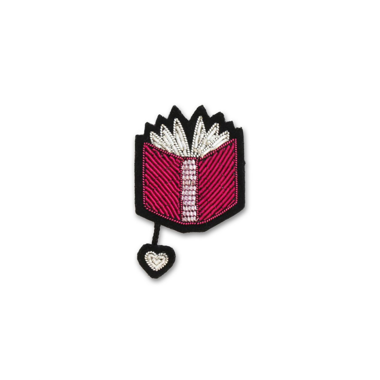 BROCHE LIVRE ROSE