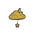 BROCHE NUAGE OR ET ÉTOILE