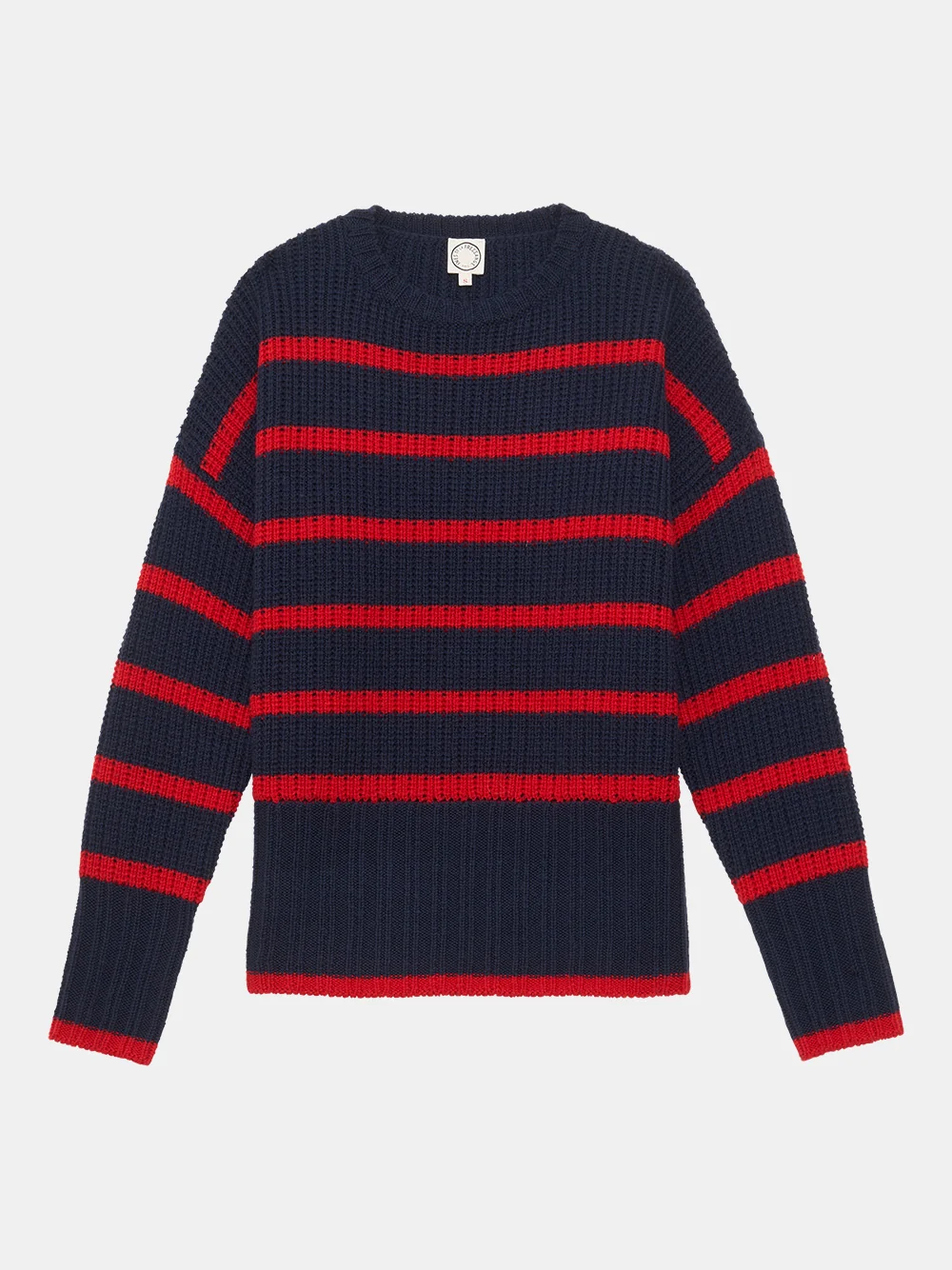 Pull Maelia Rayé – Navy Red