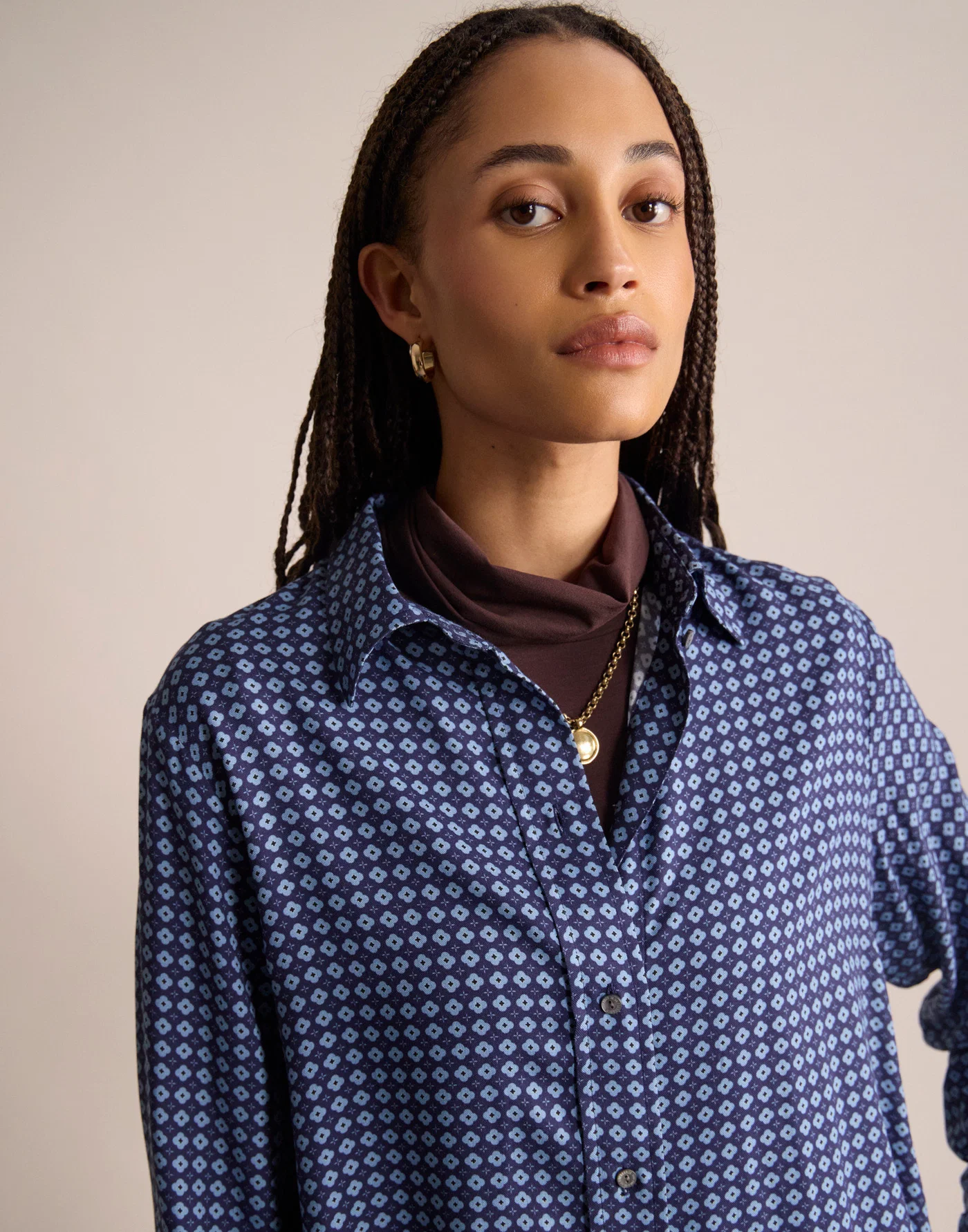 Chemise Maureena Imprimée – Tie Blue