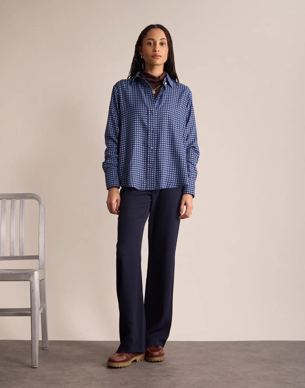 Chemise Maureena Imprimée – Tie Blue