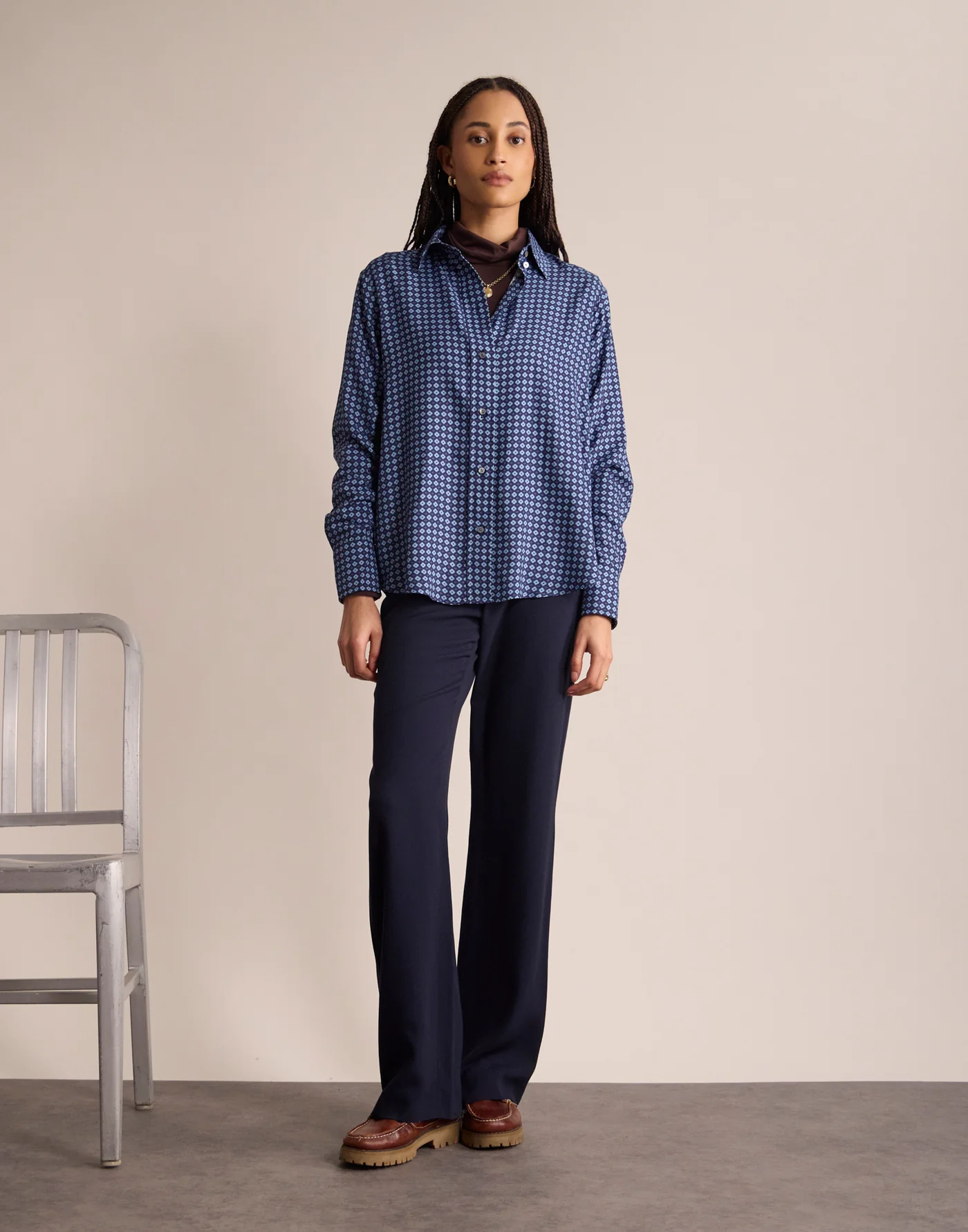 Chemise Maureena Imprimée – Tie Blue