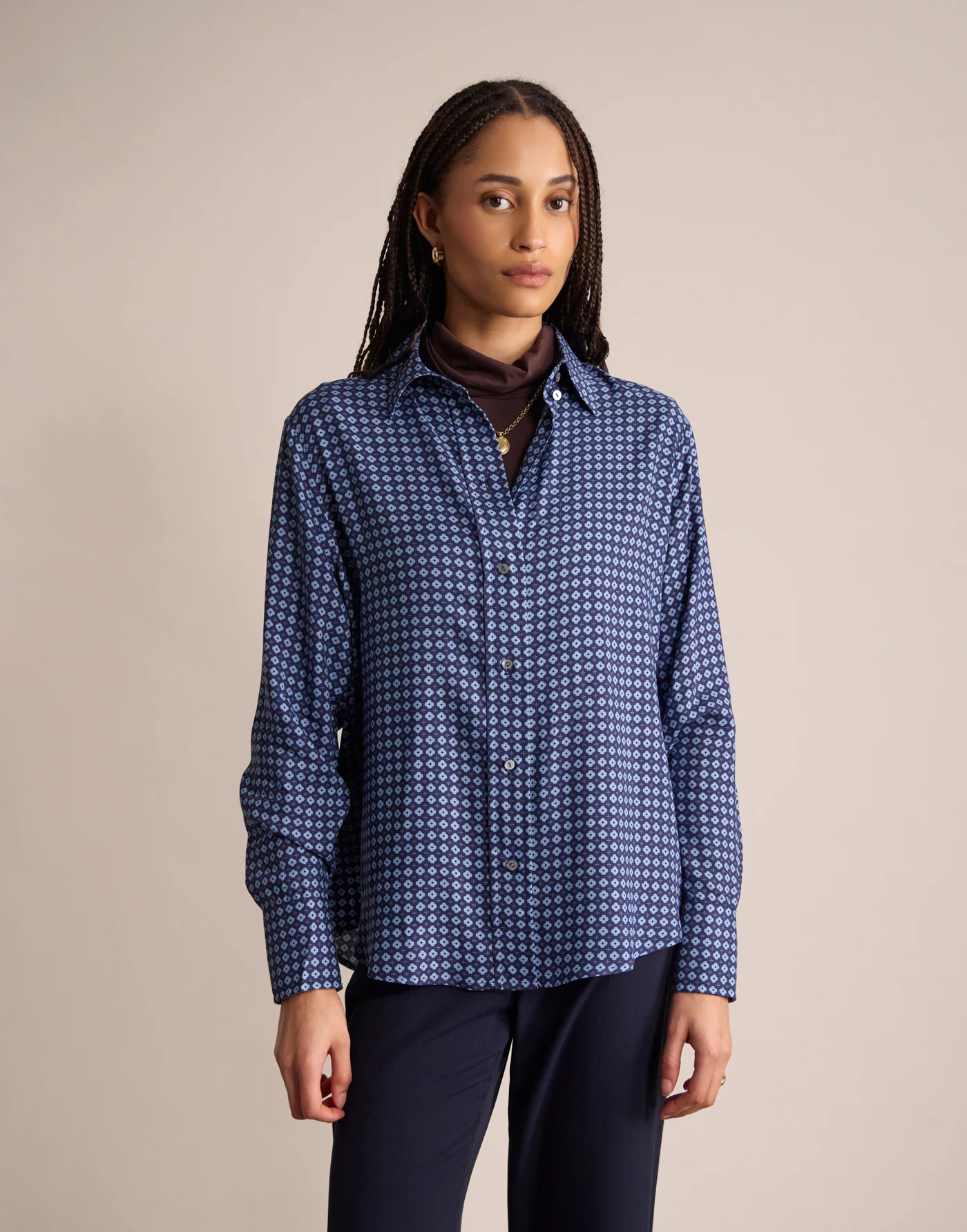 Chemise Maureena Imprimée – Tie Blue