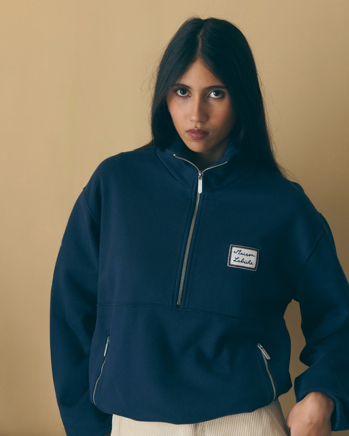 Sweatshirt Chiappe "Patch Labiche" — Midnight Blue