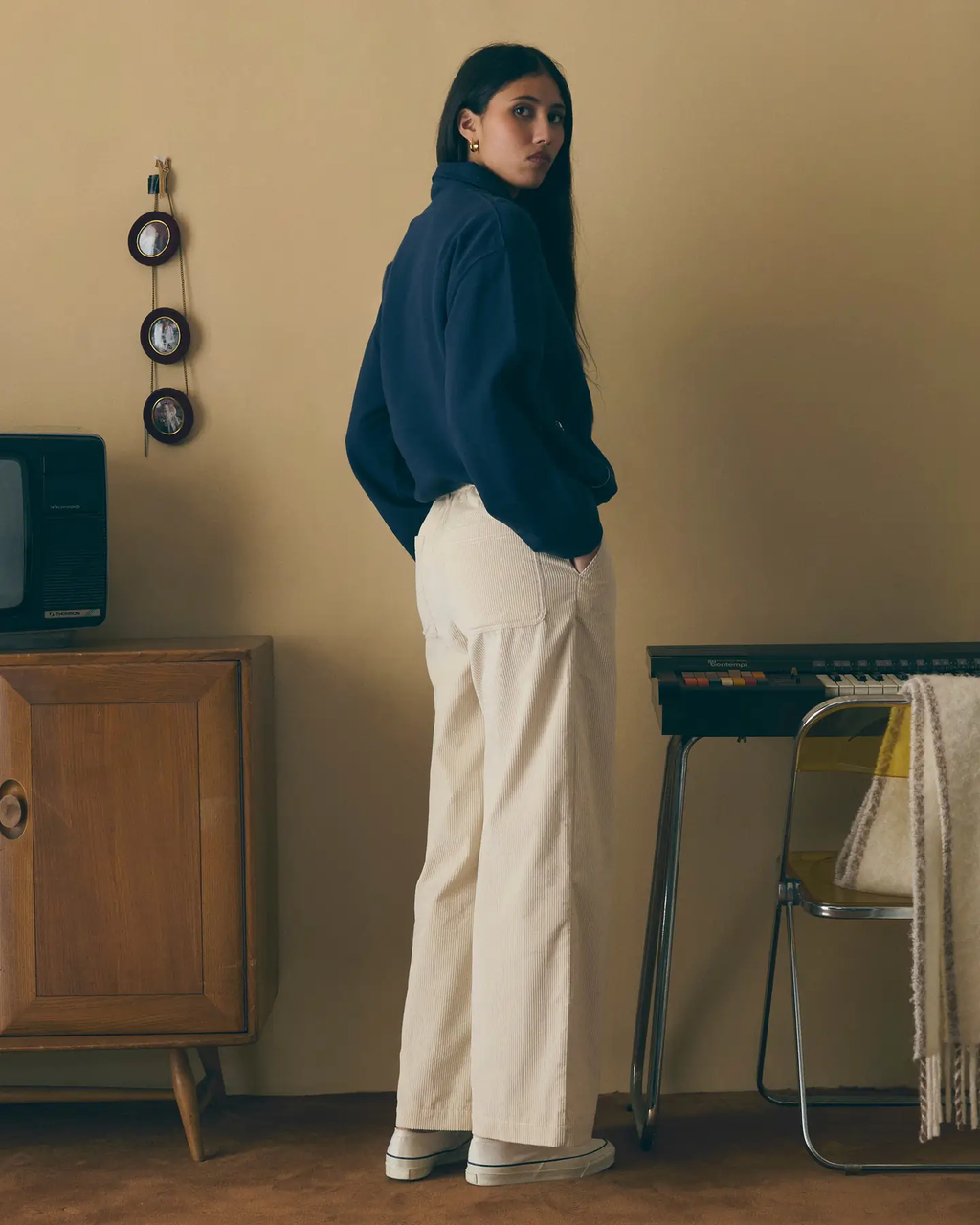 Sweatshirt Chiappe "Patch Labiche" — Midnight Blue