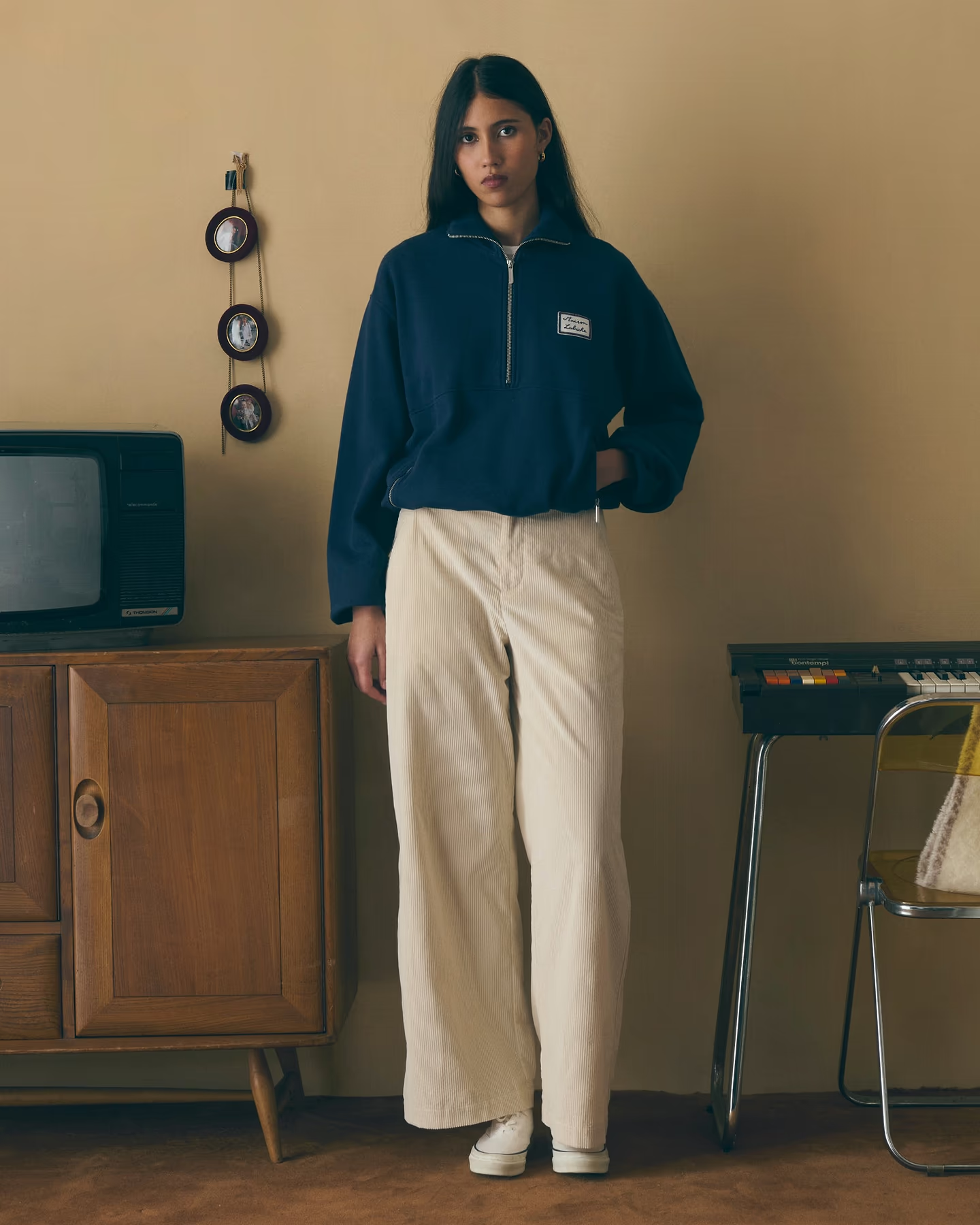 Sweatshirt Chiappe "Patch Labiche" — Midnight Blue