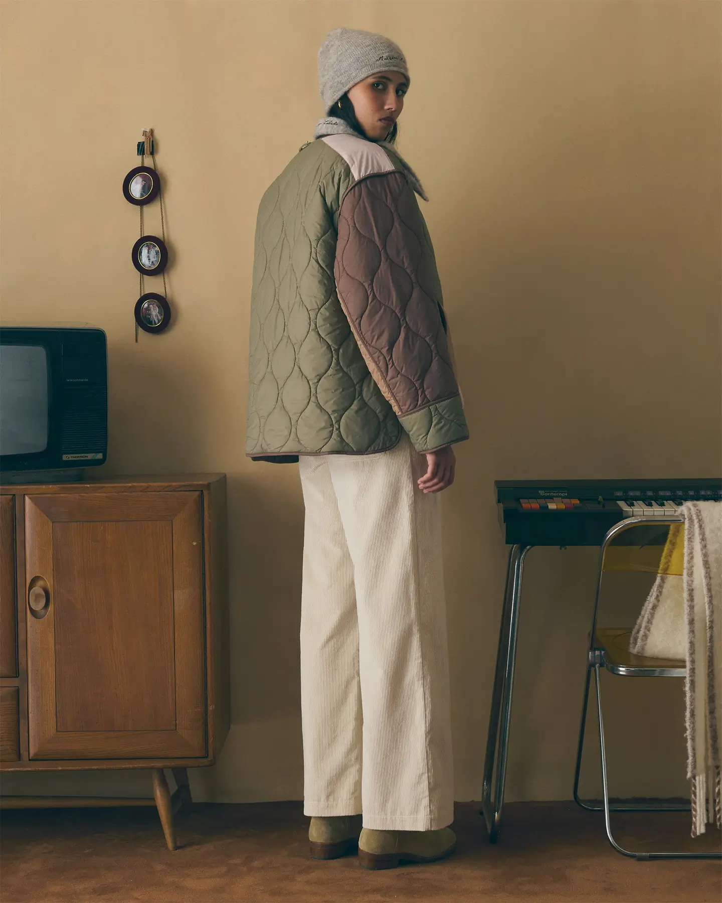 Veste Lechevin Paris Réversible "Matelassée" — Patch Brown Green