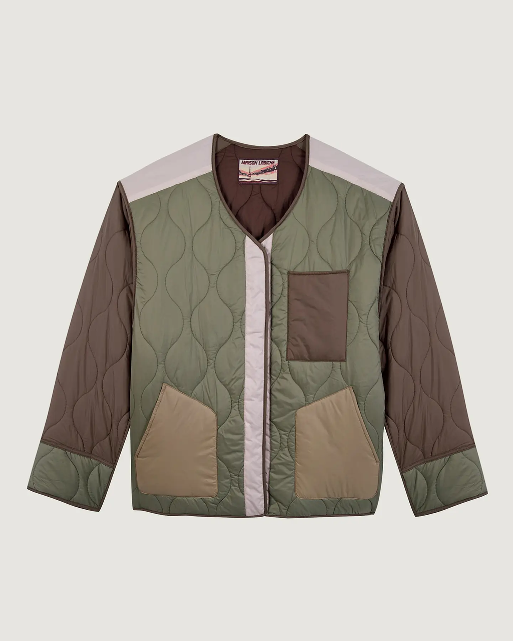 Veste Lechevin Paris Réversible "Matelassée" — Patch Brown Green