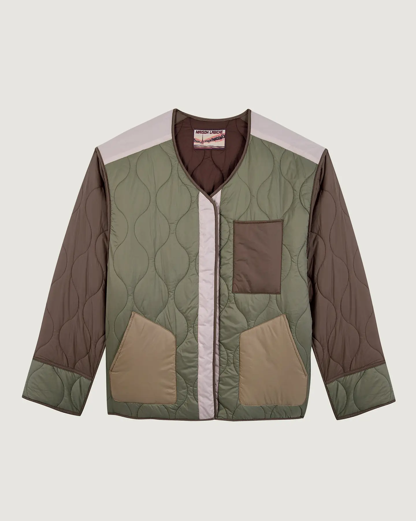 Veste Lechevin Paris Réversible "Matelassée" — Patch Brown Green