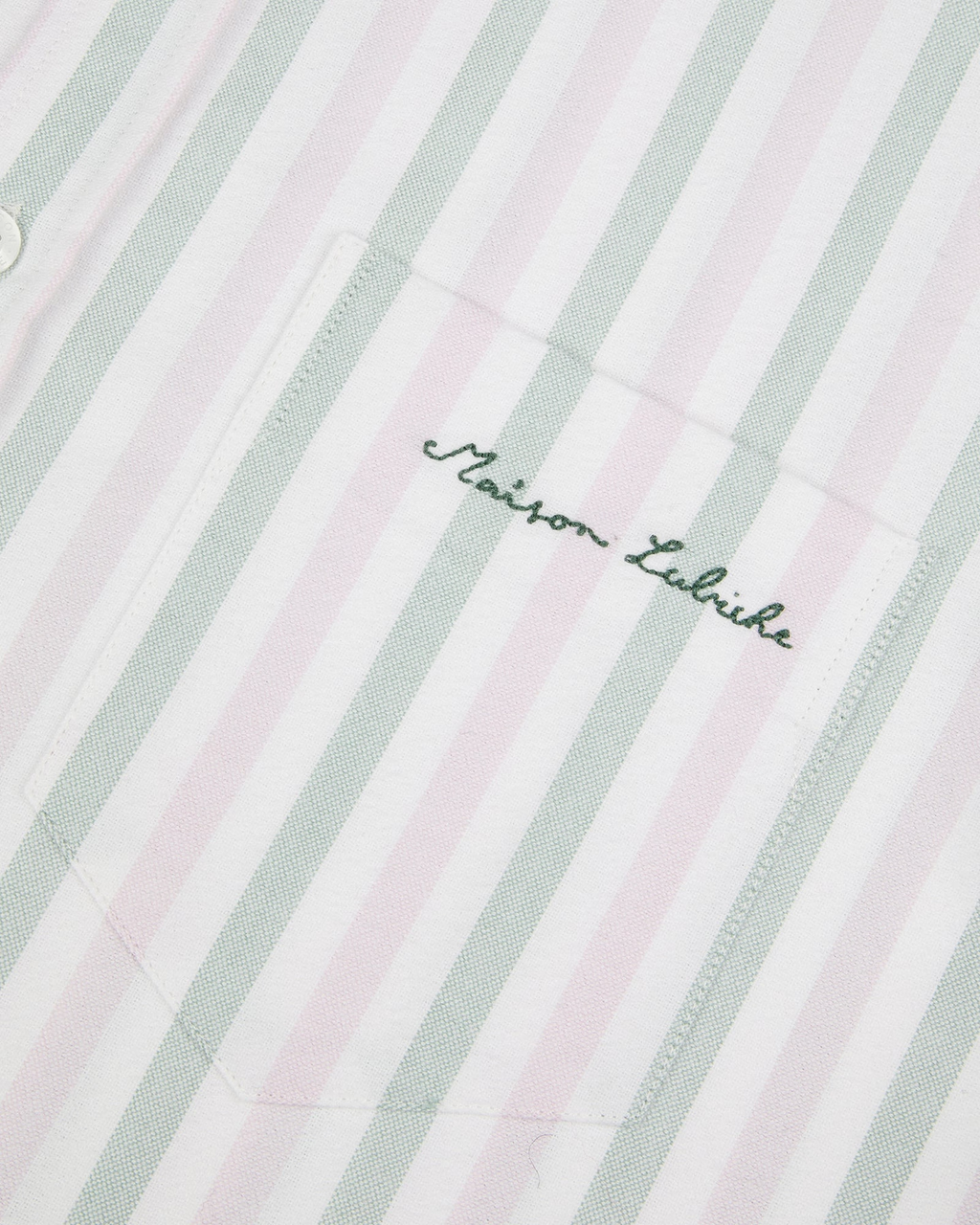 Chemise Bonne Graine Cardin "coton gratte" — Oxford Br Green Pink