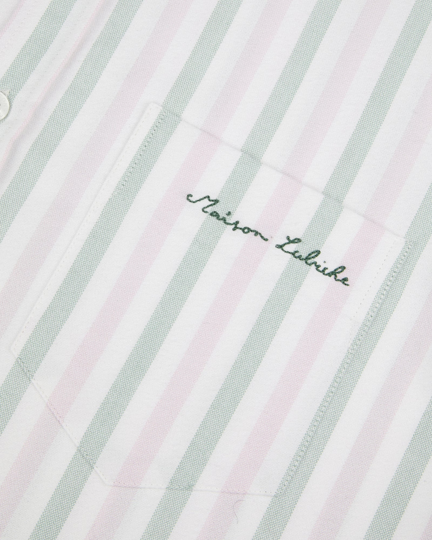 Chemise Bonne Graine Cardin "coton gratte" — Oxford Br Green Pink