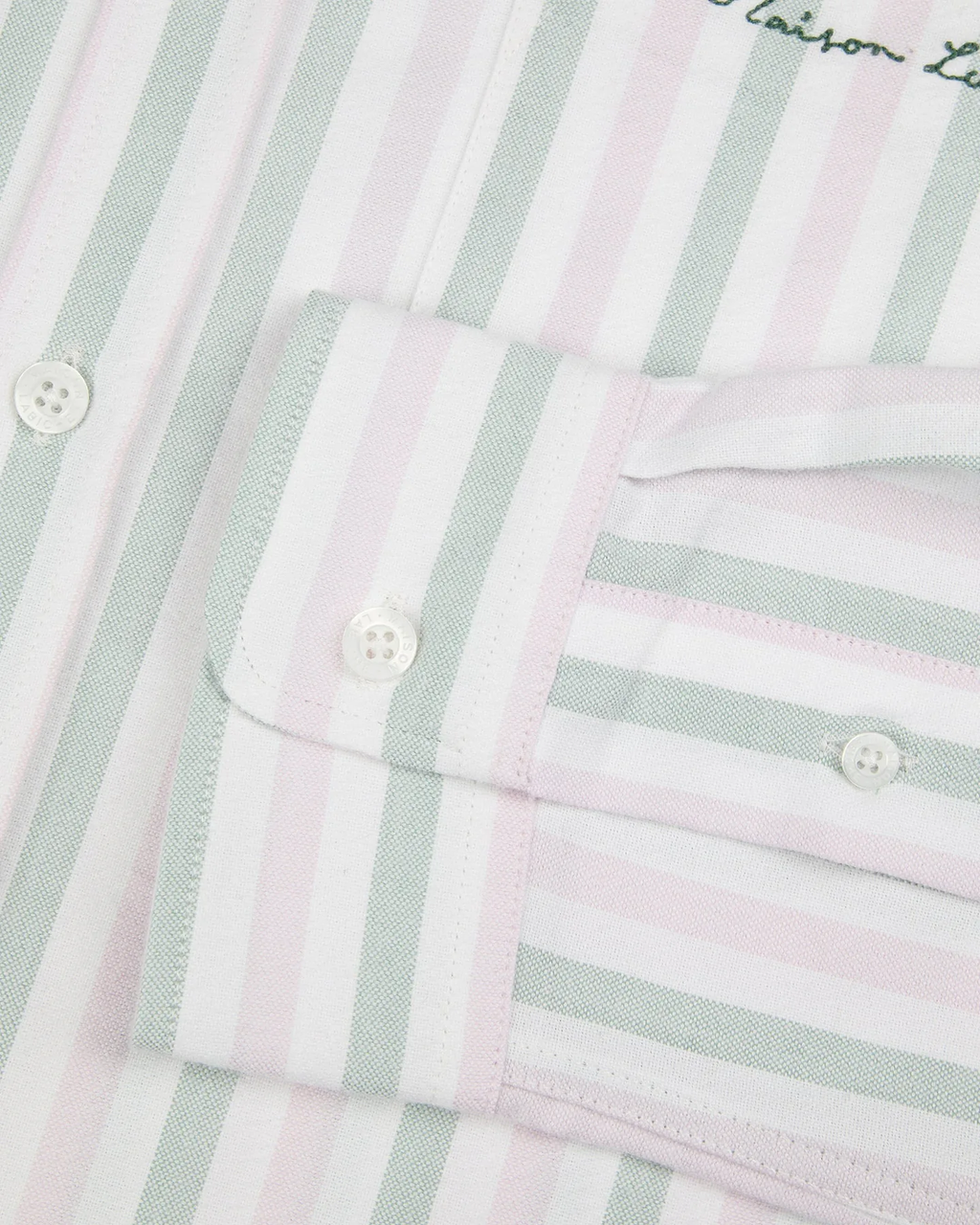 Chemise Bonne Graine Cardin "coton gratte" — Oxford Br Green Pink
