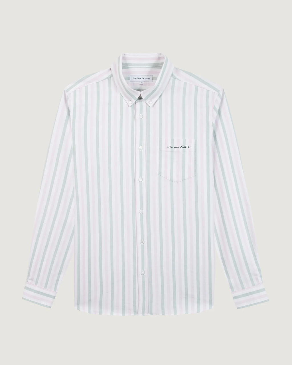Chemise Bonne Graine Cardin "coton gratte" — Oxford Br Green Pink