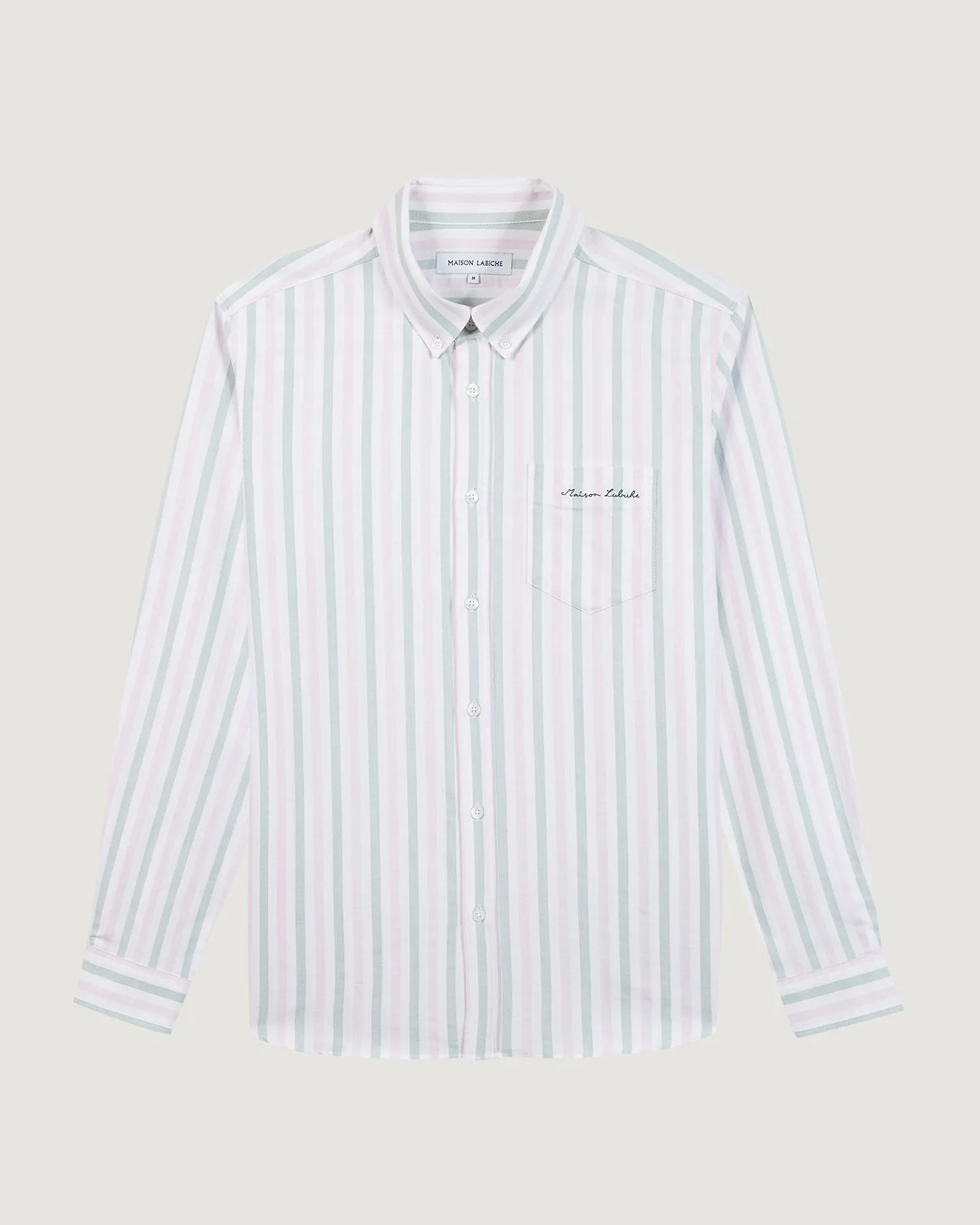 Chemise Bonne Graine Cardin "coton gratte" — Oxford Br Green Pink