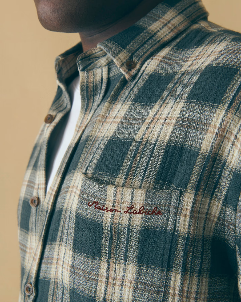 Chemise Bonne Graine Harlem "coton gratte" — Gauze Plaid Carbon