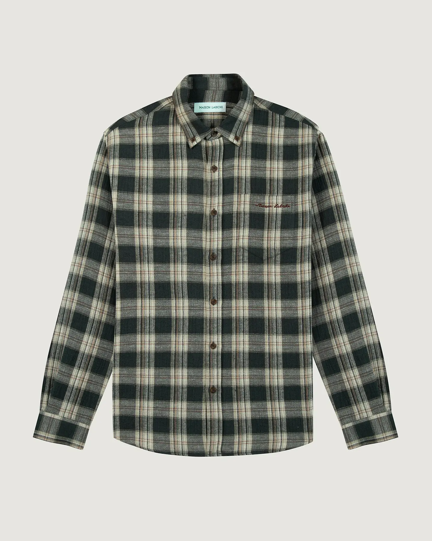 Chemise Bonne Graine Harlem "coton gratte" — Gauze Plaid Carbon