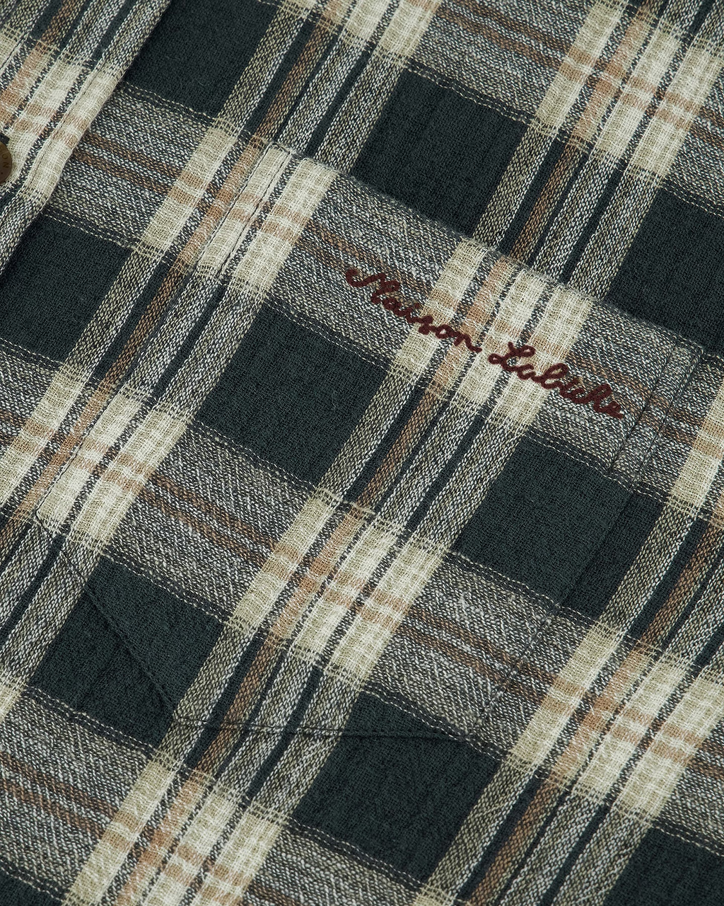 Chemise Bonne Graine Harlem "coton gratte" — Gauze Plaid Carbon