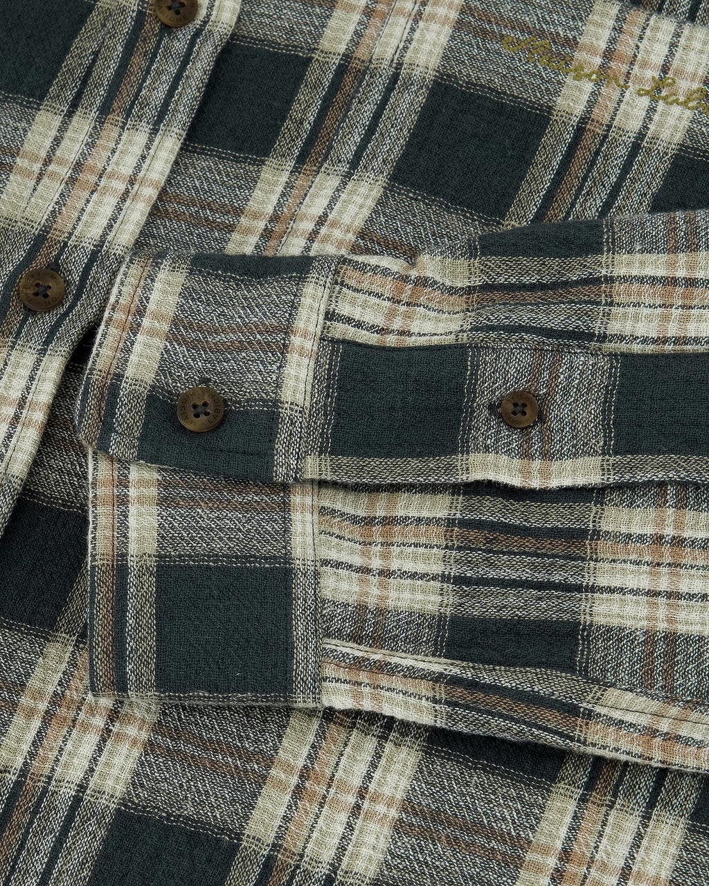 Chemise Bonne Graine Harlem "coton gratte" — Gauze Plaid Carbon
