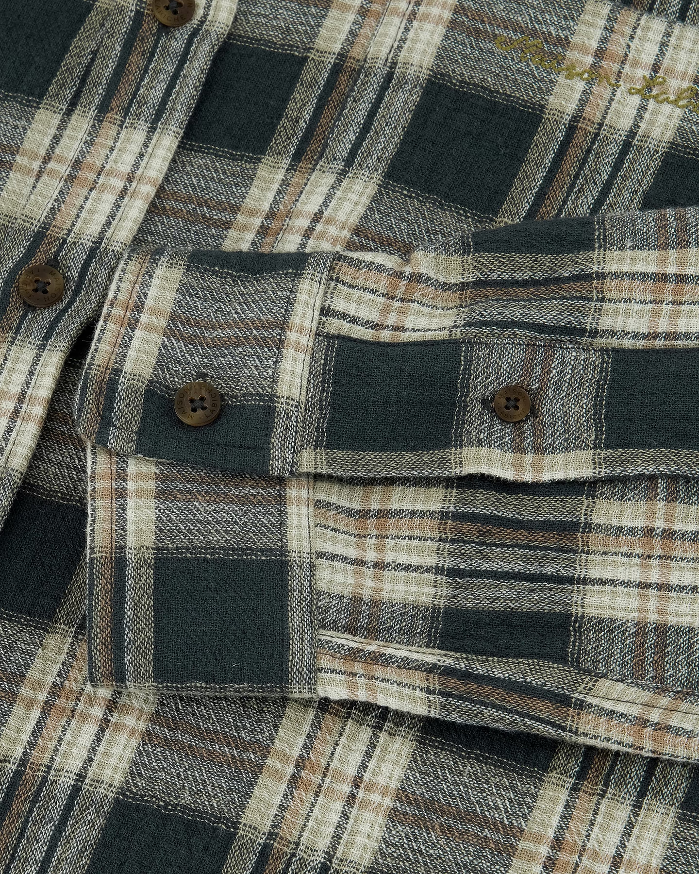 Chemise Bonne Graine Harlem "coton gratte" — Gauze Plaid Carbon
