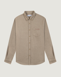 Chemise Bonne Graine Twill "flanelle" — Flannel Blue & Flannel Mouline Clay