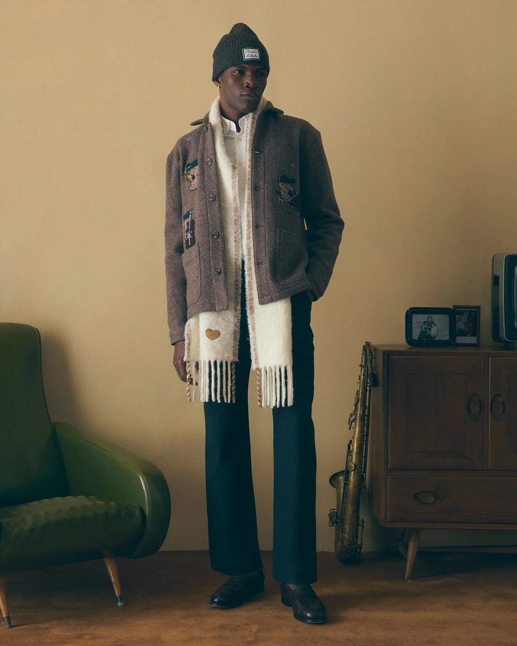 Veste Sauffroy Jazz "laine" — Wool Dark Roast