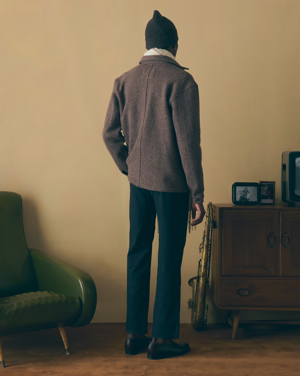 Veste Sauffroy Jazz "laine" — Wool Dark Roast