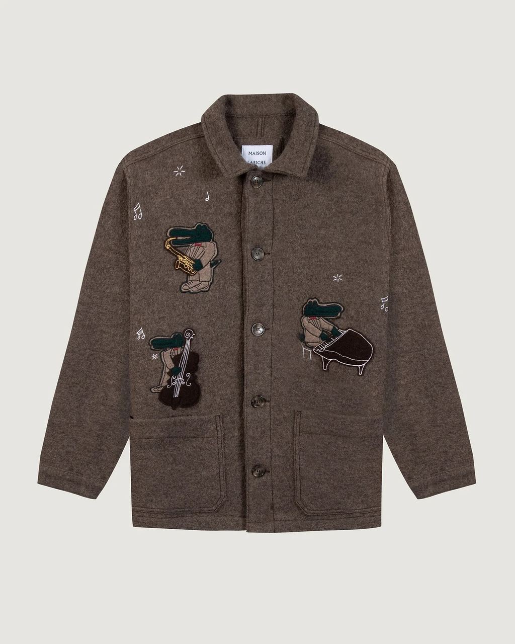 Veste Sauffroy Jazz "laine" — Wool Dark Roast