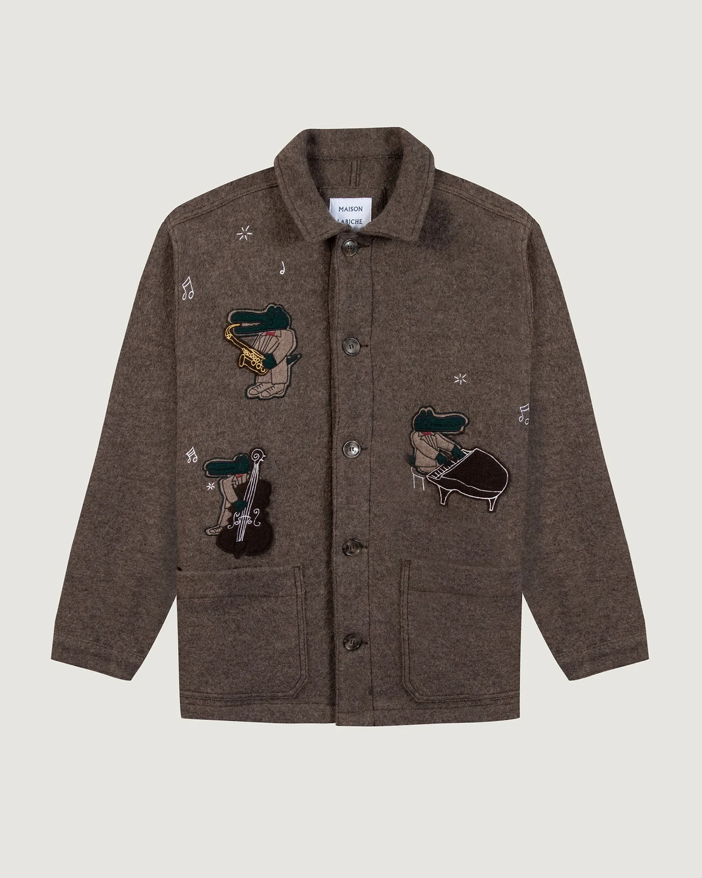 Veste Sauffroy Jazz "laine" — Wool Dark Roast