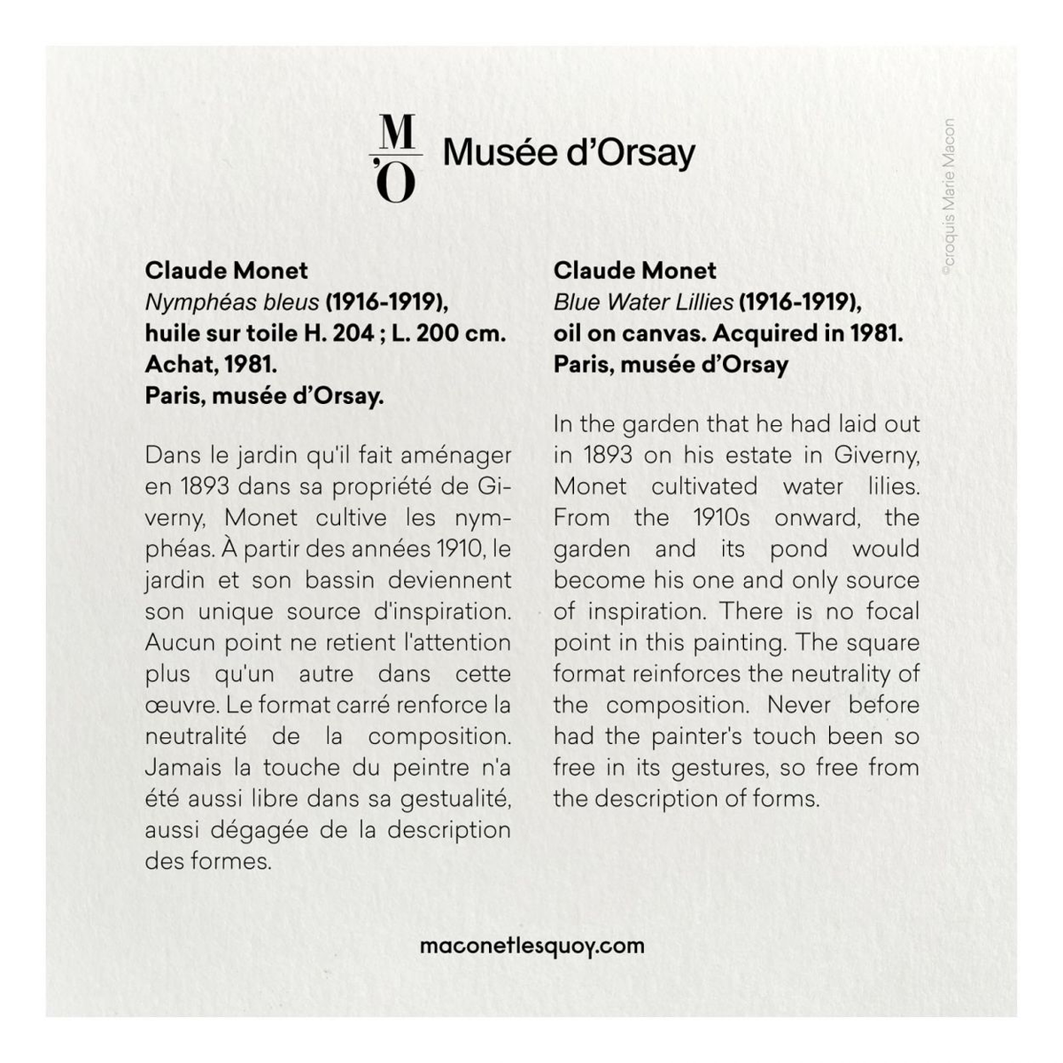 BROCHE NYMPHÉA - COLLAB' MUSÉE D'ORSAY