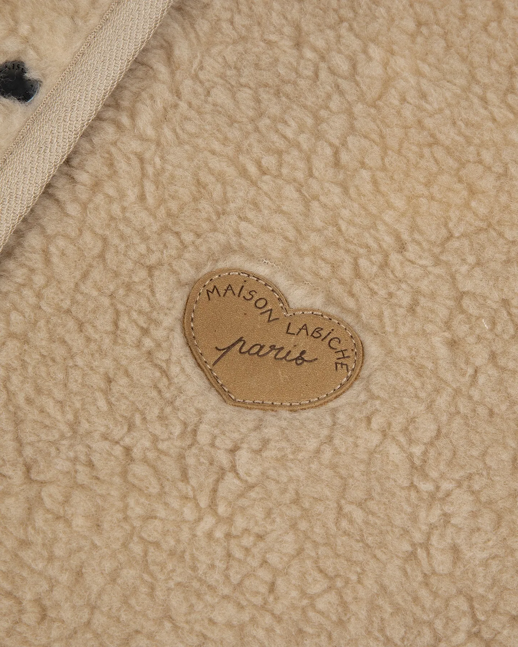 Gilet Loing "Jacron Cœur" Effet Mouton — Sandstone