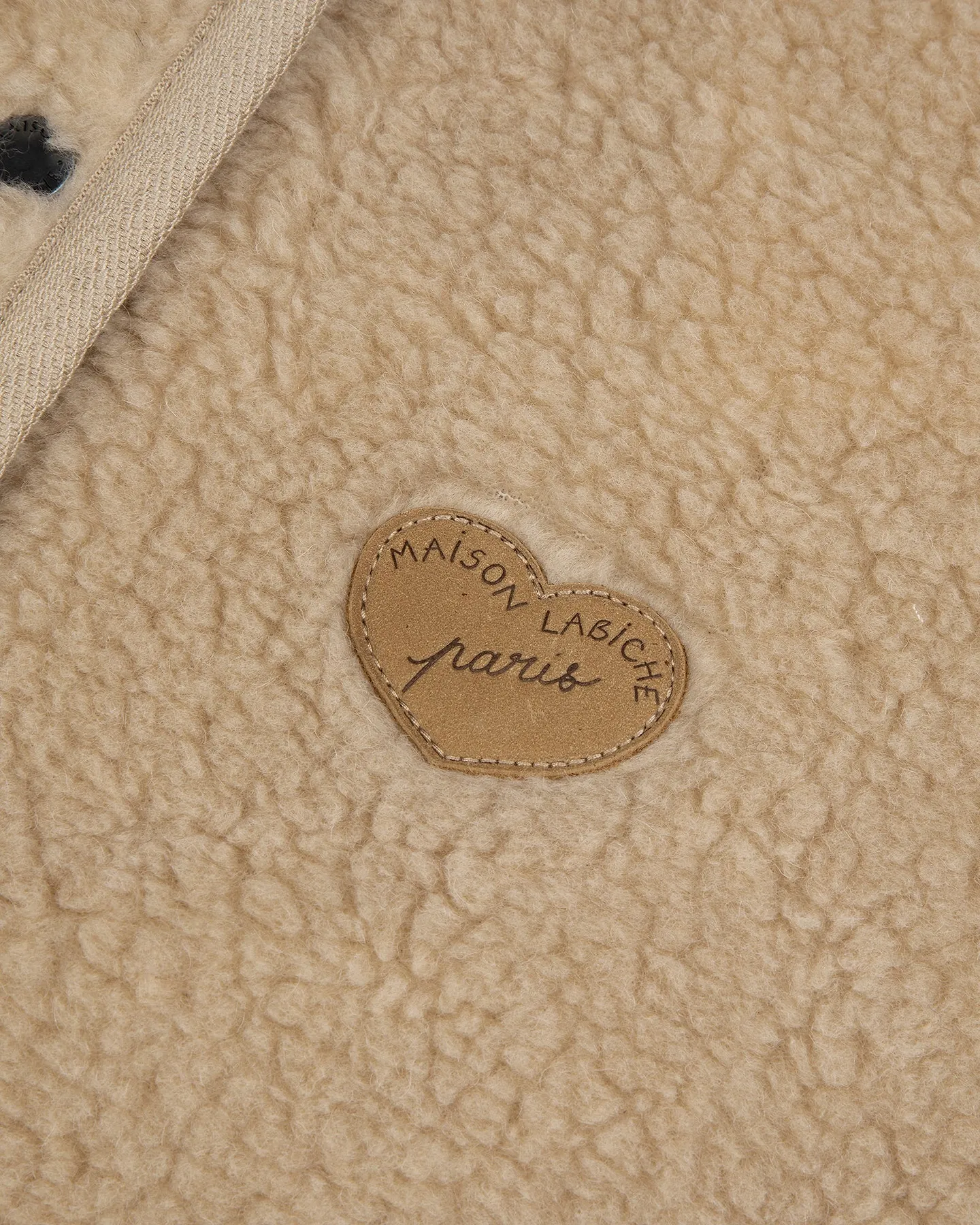 Gilet Loing "Jacron Cœur" Effet Mouton — Sandstone