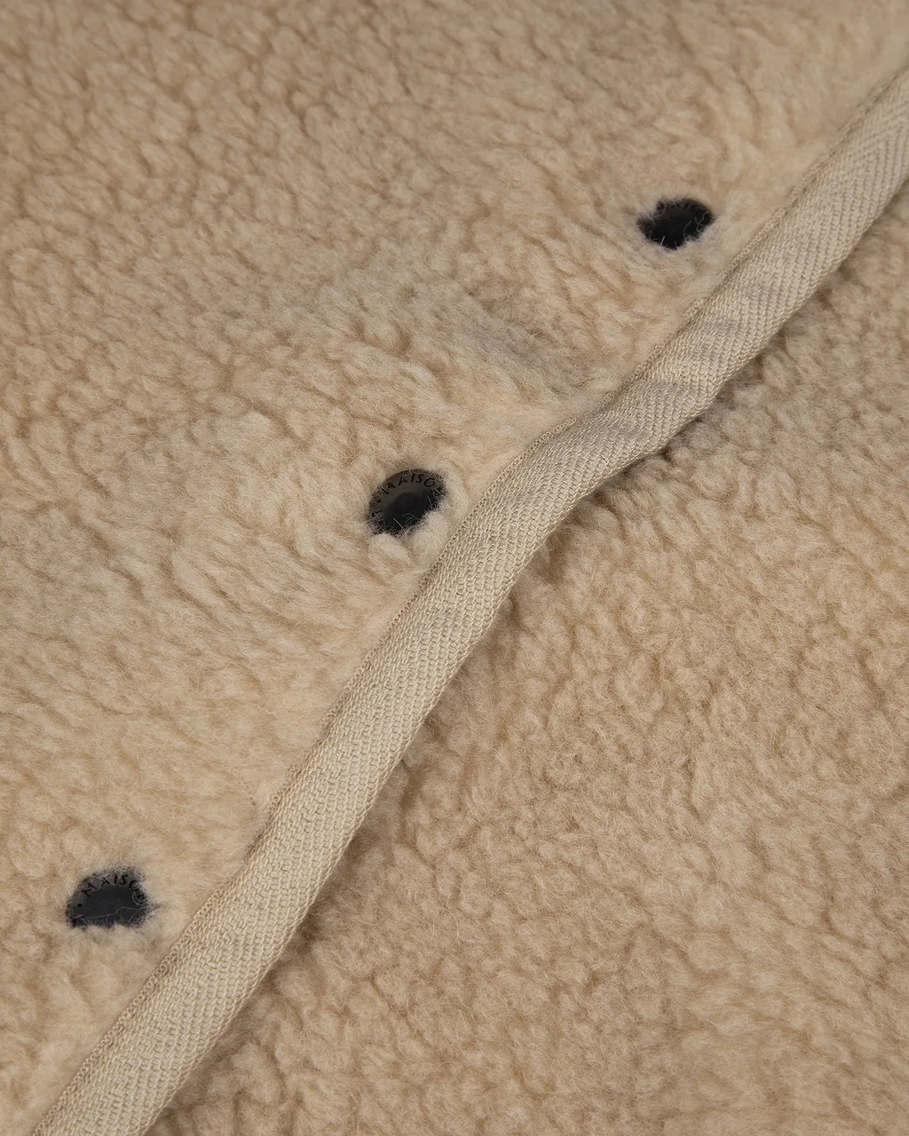 Gilet Loing "Jacron Cœur" Effet Mouton — Sandstone