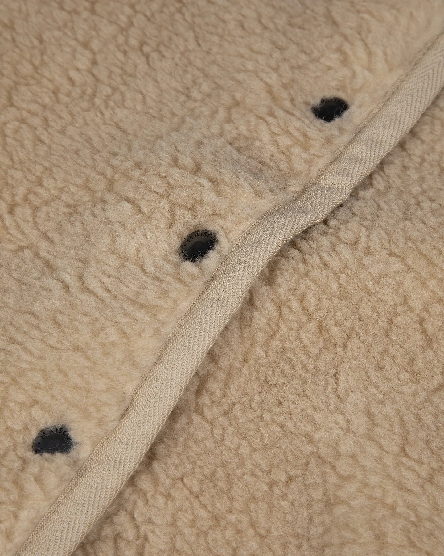 Gilet Loing "Jacron Cœur" Effet Mouton — Sandstone