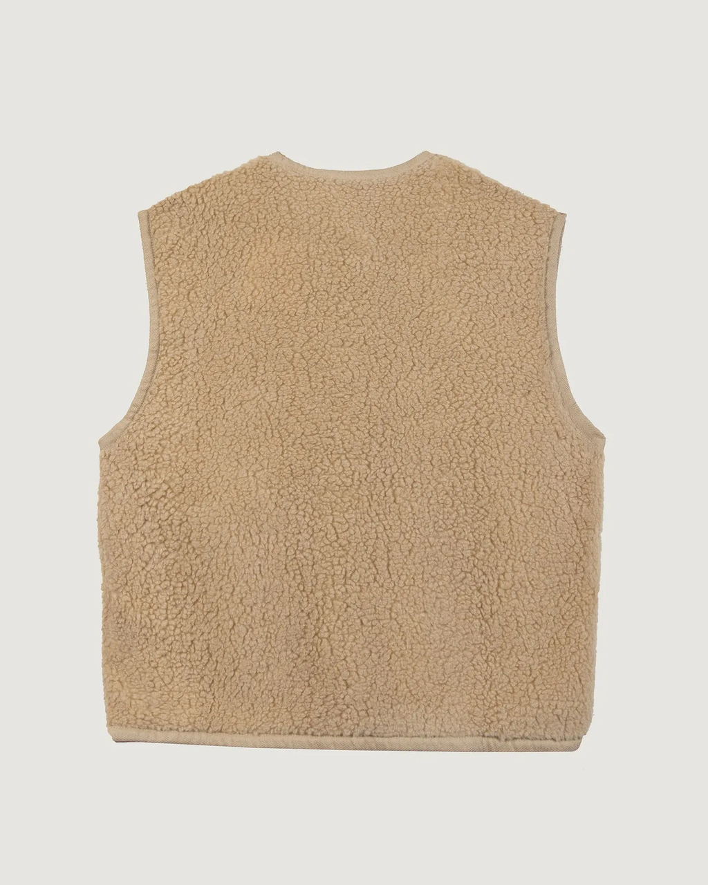 Gilet Loing "Jacron Cœur" Effet Mouton — Sandstone