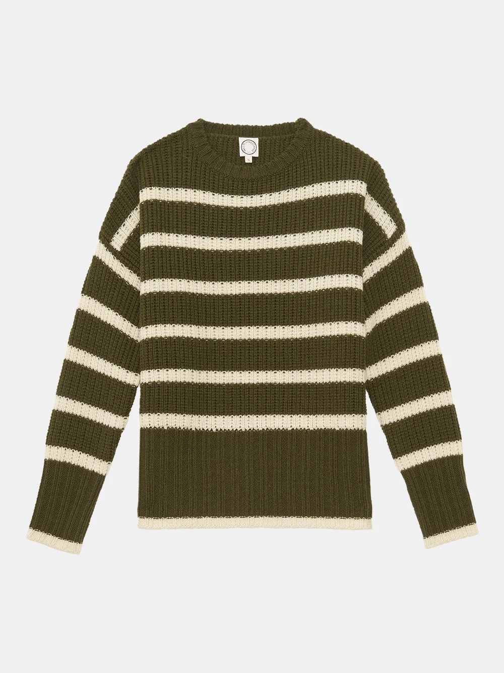 Pull Maelia Rayé – Khaki Ecru