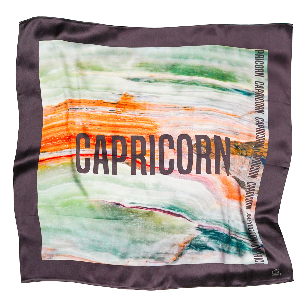 Foulard Capricorn (Capricorne) — Onyx  - Soie