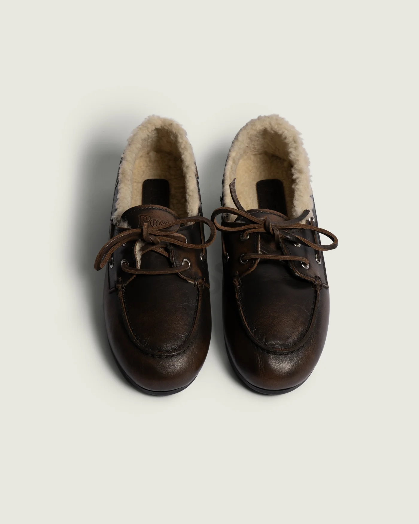 Boat Loafer Brushed – Fourrée - Cuir - Coffee