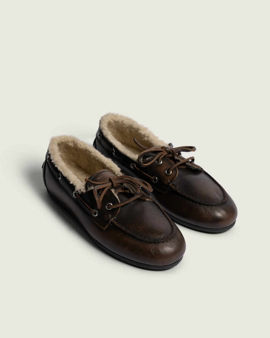 Boat Loafer Brushed – Fourrée - Cuir - Coffee