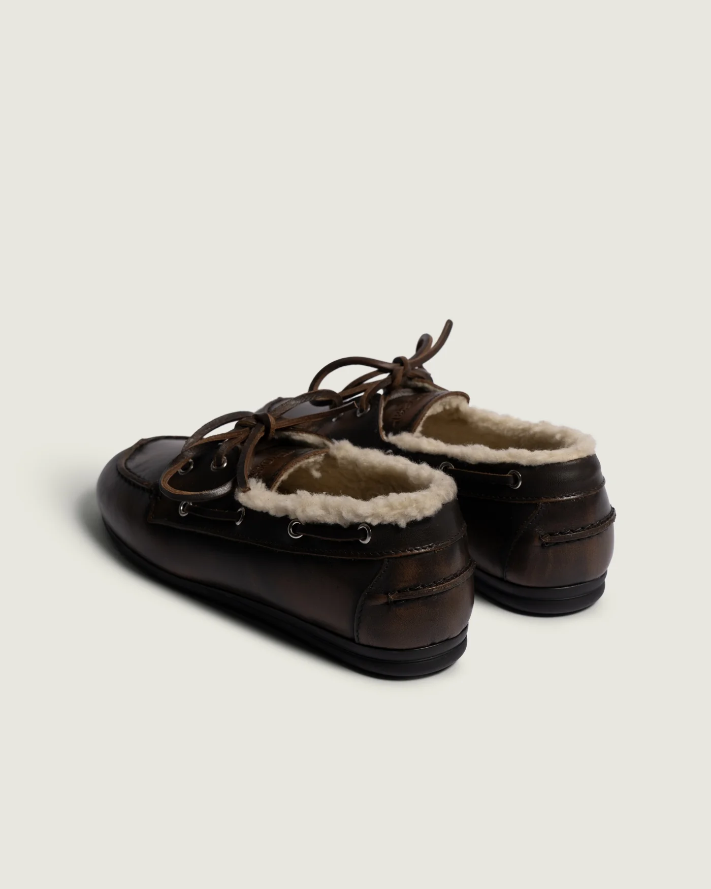 Boat Loafer Brushed – Fourrée - Cuir - Coffee